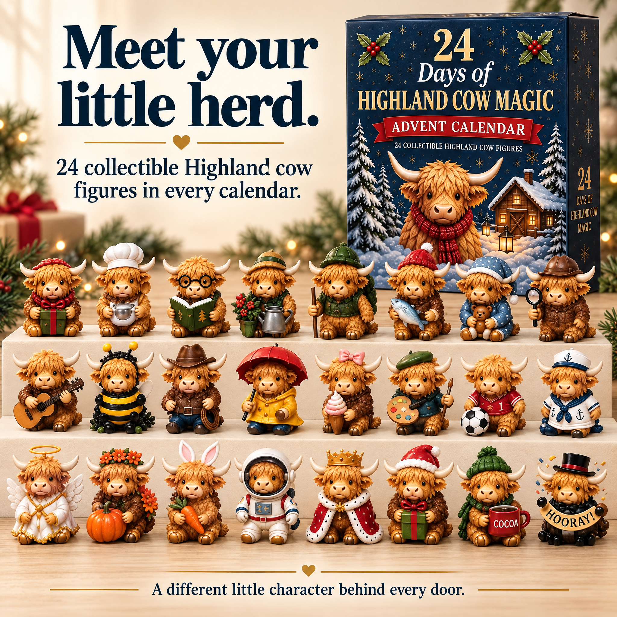 Highland Cow Advent Calendar — 24 Days of Little Cow Magic